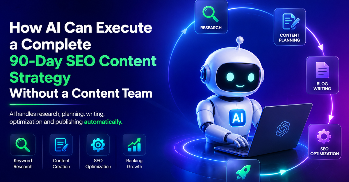 How AI Can Execute a Complete 90-Day SEO Content Strategy Without a Content Team
